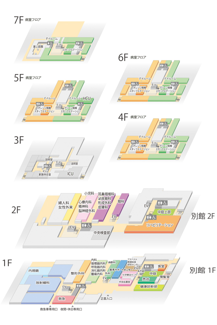 新棟フロア案内図